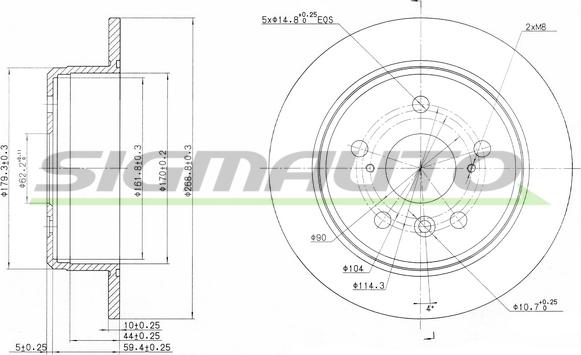 SIGMAUTO DBA684S - Disque de frein cwaw.fr