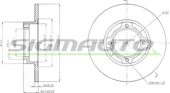 SIGMAUTO DBA636S - Disque de frein cwaw.fr