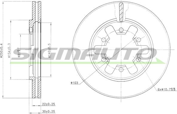 SIGMAUTO DBA626V - Disque de frein cwaw.fr