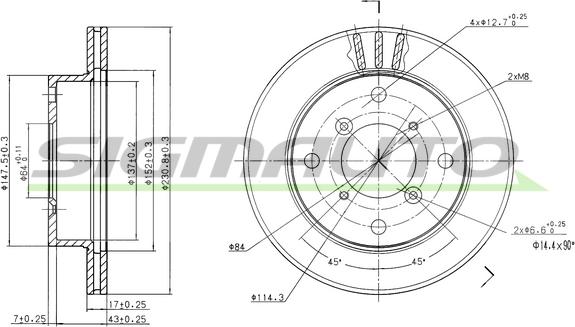 SIGMAUTO DBA623V - Disque de frein cwaw.fr