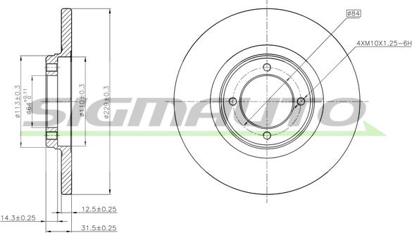 SIGMAUTO DBA049S - Disque de frein cwaw.fr