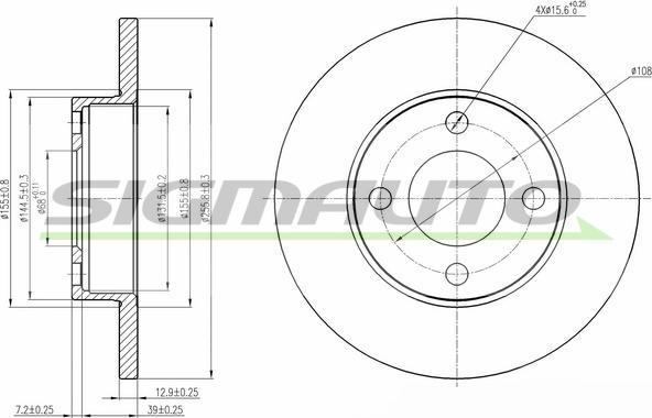 SIGMAUTO DBA048S - Disque de frein cwaw.fr