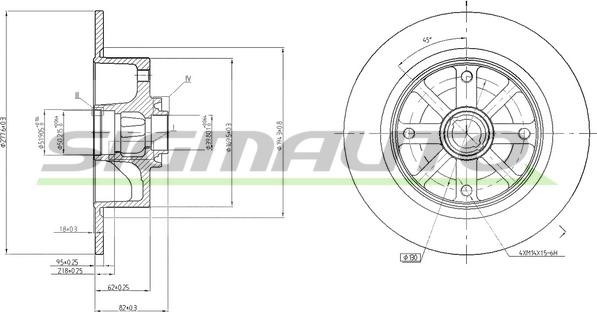 SIGMAUTO DBA043S - Disque de frein cwaw.fr