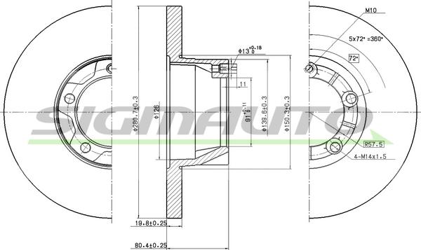 SIGMAUTO DBA058S - Disque de frein cwaw.fr