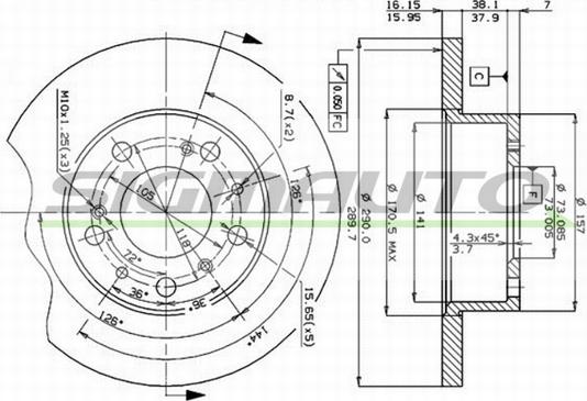 SIGMAUTO DBA069S - Disque de frein cwaw.fr