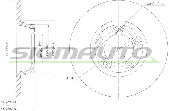 SIGMAUTO DBA065S - Disque de frein cwaw.fr