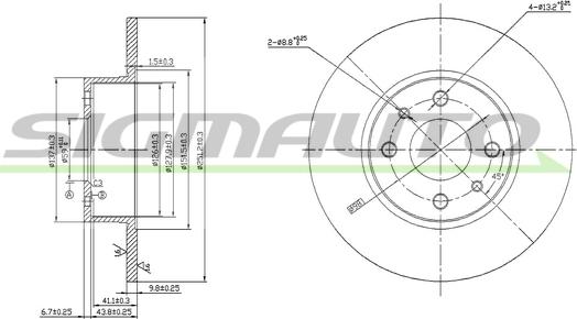 SIGMAUTO DBA066S - Disque de frein cwaw.fr