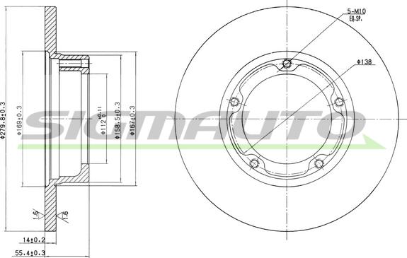 SIGMAUTO DBA061S - Disque de frein cwaw.fr