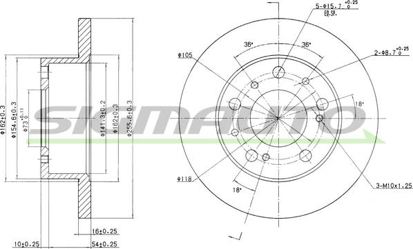 SIGMAUTO DBA063S - Disque de frein cwaw.fr