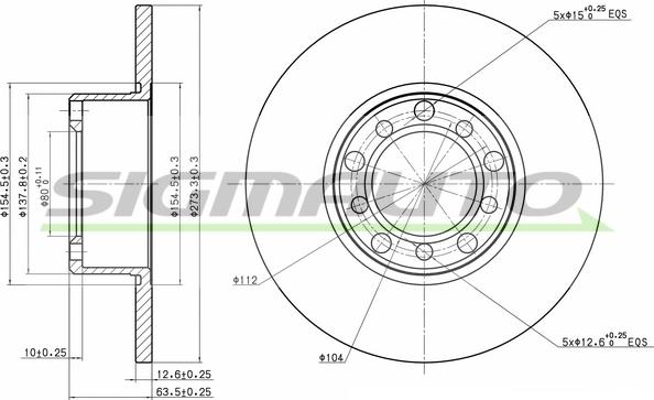 SIGMAUTO DBA008S - Disque de frein cwaw.fr