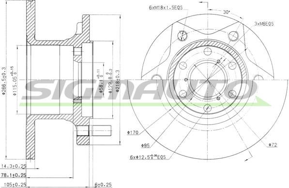 SIGMAUTO DBA089S - Disque de frein cwaw.fr