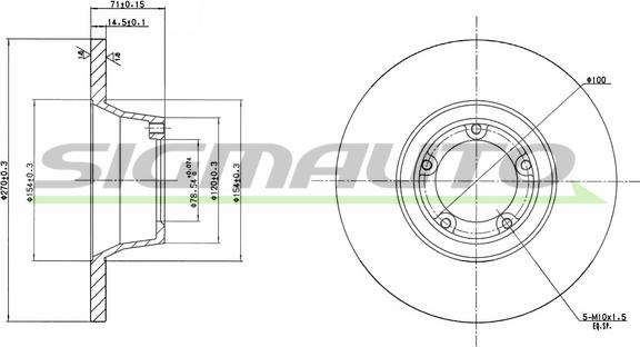 SIGMAUTO DBA084S - Disque de frein cwaw.fr