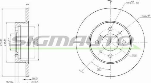 SIGMAUTO DBA081S - Disque de frein cwaw.fr