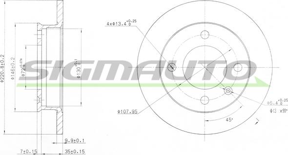 SIGMAUTO DBA079S - Disque de frein cwaw.fr