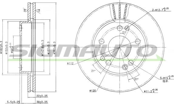 SIGMAUTO DBA191V - Disque de frein cwaw.fr