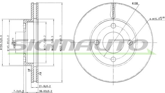 SIGMAUTO DBA193V - Disque de frein cwaw.fr