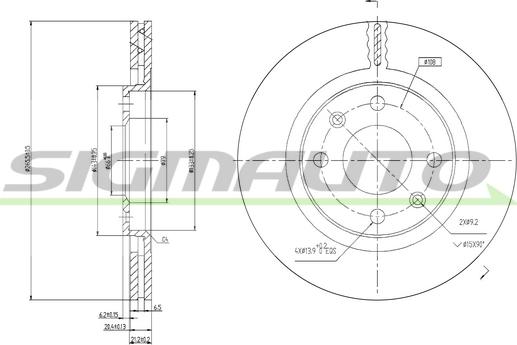 SIGMAUTO DBA192V - Disque de frein cwaw.fr