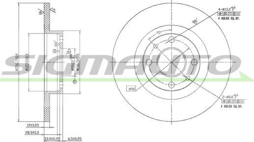 SIGMAUTO DBA141S - Disque de frein cwaw.fr