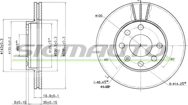 SIGMAUTO DBA151V - Disque de frein cwaw.fr