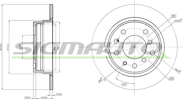 SIGMAUTO DBA165V - Disque de frein cwaw.fr