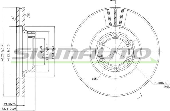 SIGMAUTO DBA160V - Disque de frein cwaw.fr