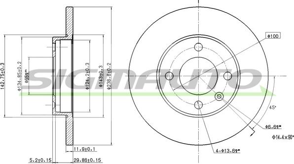 SIGMAUTO DBA103S - Disque de frein cwaw.fr