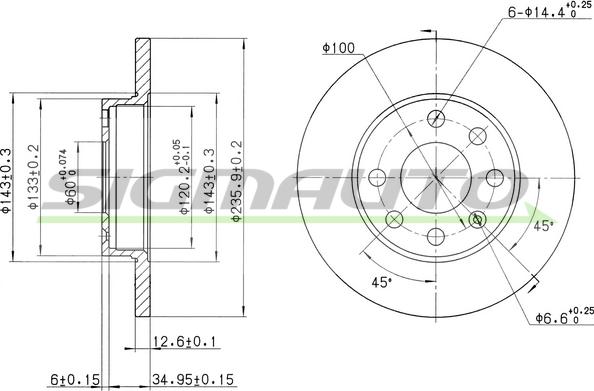 SIGMAUTO DBA116S - Disque de frein cwaw.fr