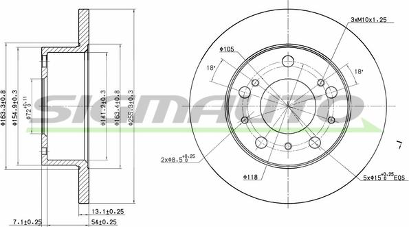 SIGMAUTO DBA117S - Disque de frein cwaw.fr