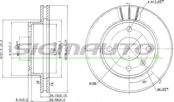 SIGMAUTO DBA183V - Disque de frein cwaw.fr