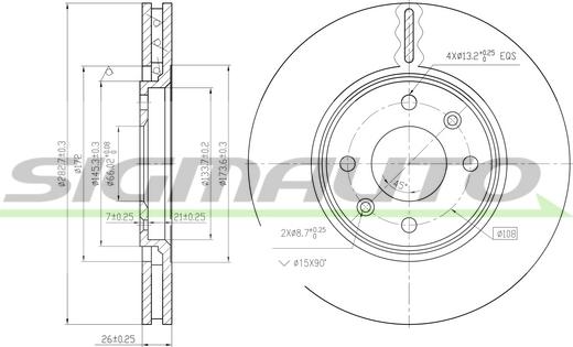 SIGMAUTO DBA841V - Disque de frein cwaw.fr