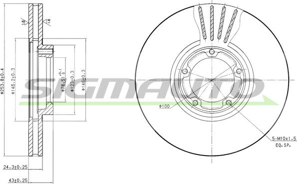 SIGMAUTO DBA848V - Disque de frein cwaw.fr