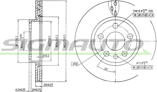 SIGMAUTO DBA842V - Disque de frein cwaw.fr