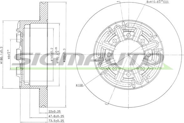 SIGMAUTO DBA858S - Disque de frein cwaw.fr