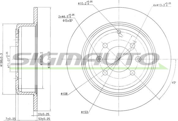 SIGMAUTO DBA869S - Disque de frein cwaw.fr