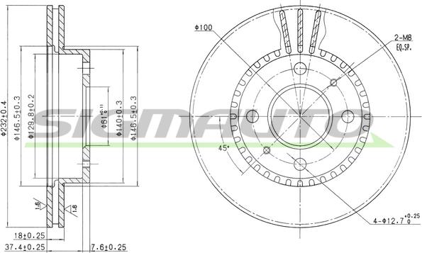 SIGMAUTO DBA866V - Disque de frein cwaw.fr