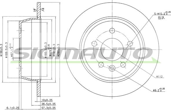 SIGMAUTO DBA861S - Disque de frein cwaw.fr