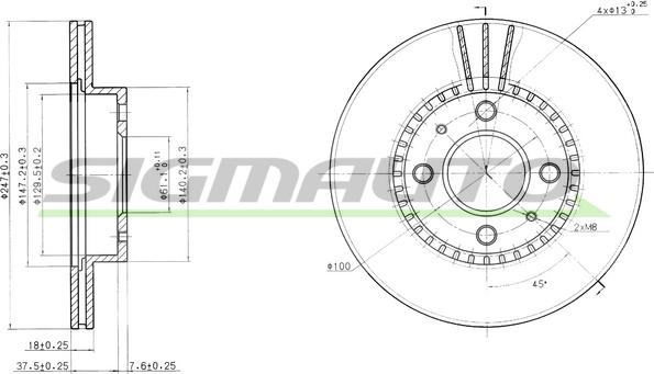 SIGMAUTO DBA867V - Disque de frein cwaw.fr