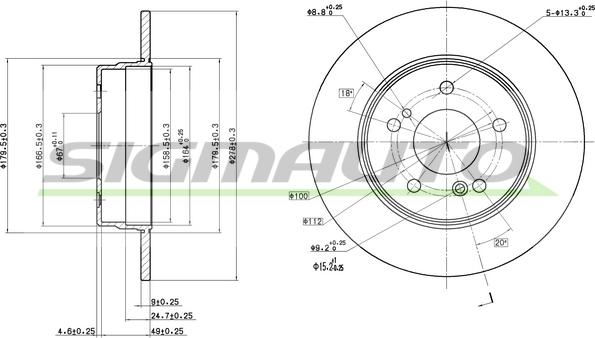 SIGMAUTO DBA819S - Disque de frein cwaw.fr