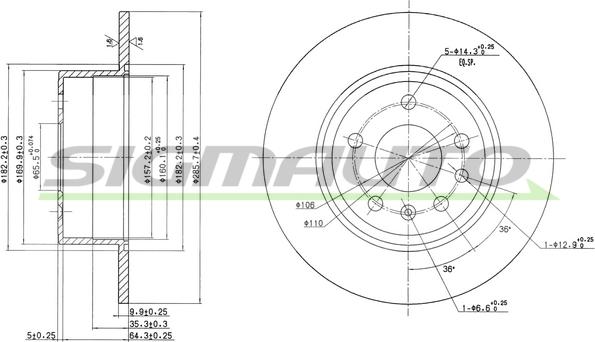 SIGMAUTO DBA811S - Disque de frein cwaw.fr