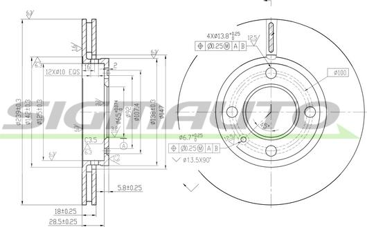 SIGMAUTO DBA812V - Disque de frein cwaw.fr