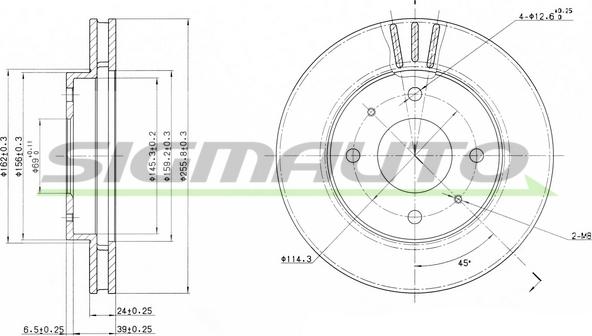 SIGMAUTO DBA885V - Disque de frein cwaw.fr