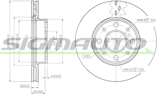 SIGMAUTO DBA888V - Disque de frein cwaw.fr