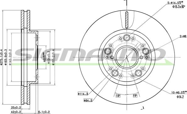 SIGMAUTO DBA883V - Disque de frein cwaw.fr