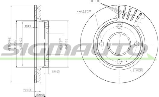 SIGMAUTO DBA887V - Disque de frein cwaw.fr