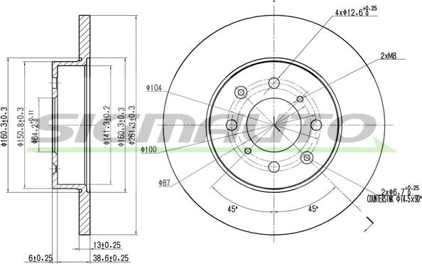 SIGMAUTO DBA872S - Disque de frein cwaw.fr