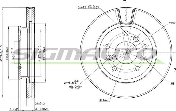 SIGMAUTO DBA395V - Disque de frein cwaw.fr