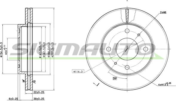 SIGMAUTO DBA390V - Disque de frein cwaw.fr