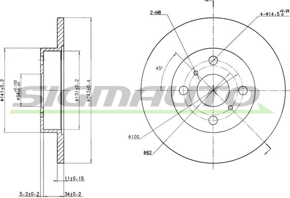 SIGMAUTO DBA346S - Disque de frein cwaw.fr