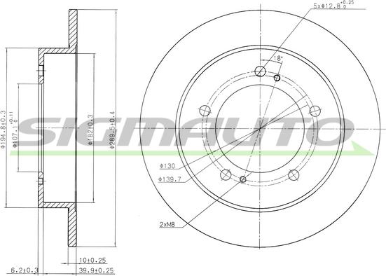 SIGMAUTO DBA351S - Disque de frein cwaw.fr