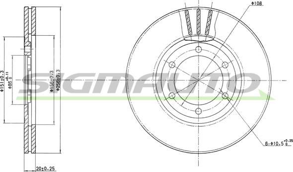 SIGMAUTO DBA357V - Disque de frein cwaw.fr